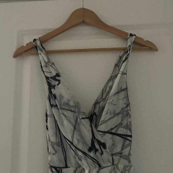 Reiss Elsie Fit and Flare Dress Silk Brushstroke - Picture 5 of 9